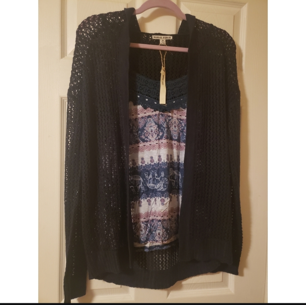 🧿 Navy blue hooded cardigan 🧿